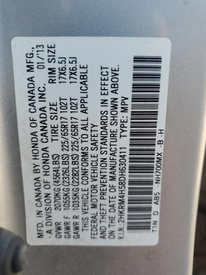 2013 Honda Cr-V Ex VIN: 2HKRM4H58DH630411 Lot: 81324575