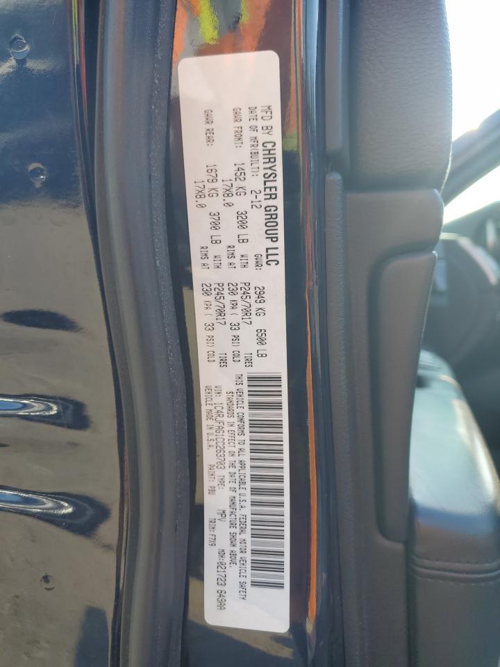 2012 Jeep Grand Cherokee Laredo VIN: 1C4RJFAG1CC263703 Lot: 81334685