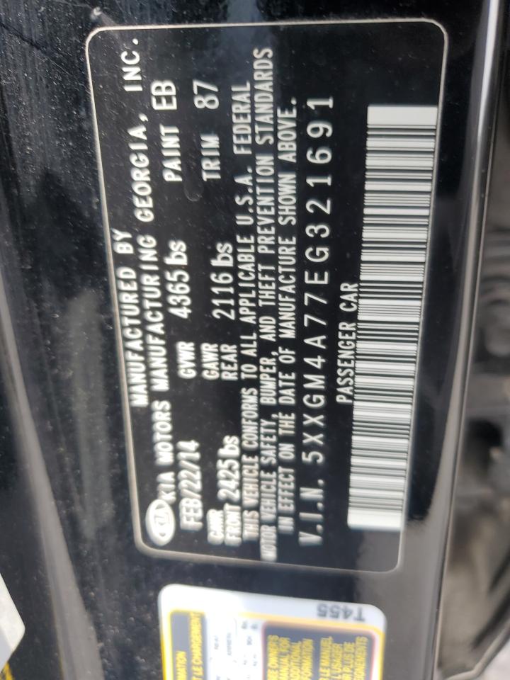 2014 Kia Optima Lx VIN: 5XXGM4A77EG321691 Lot: 81737985