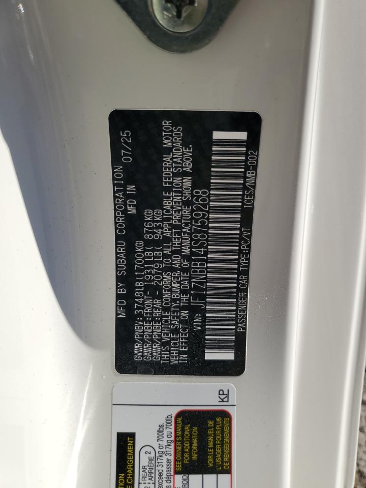 2025 Toyota Gr 86 VIN: JF1ZNBB14S8759268 Lot: 82052845