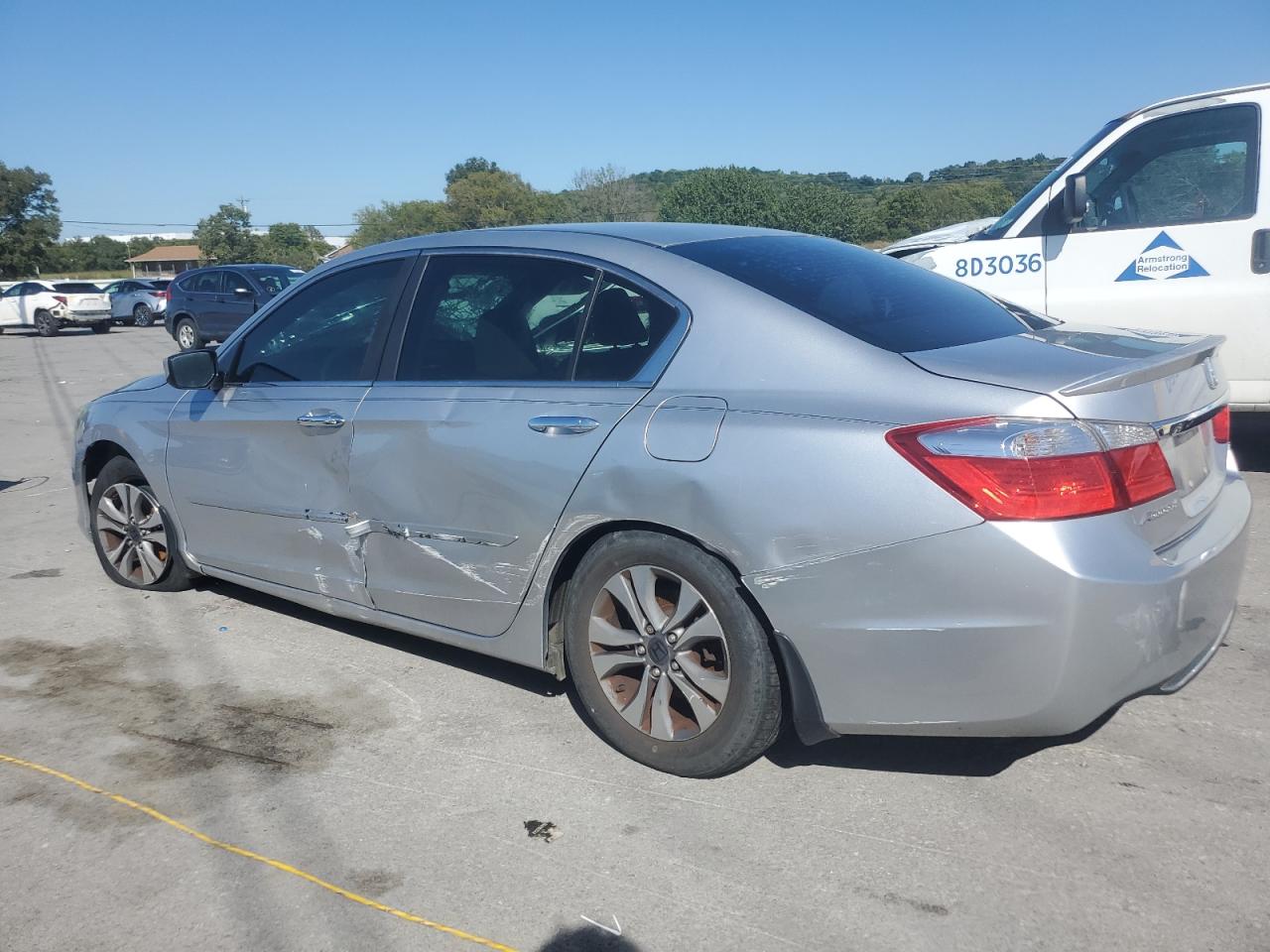 2013 Honda Accord Lx silver sedan gasoline 1HGCR2F3XDA280558 photo #3