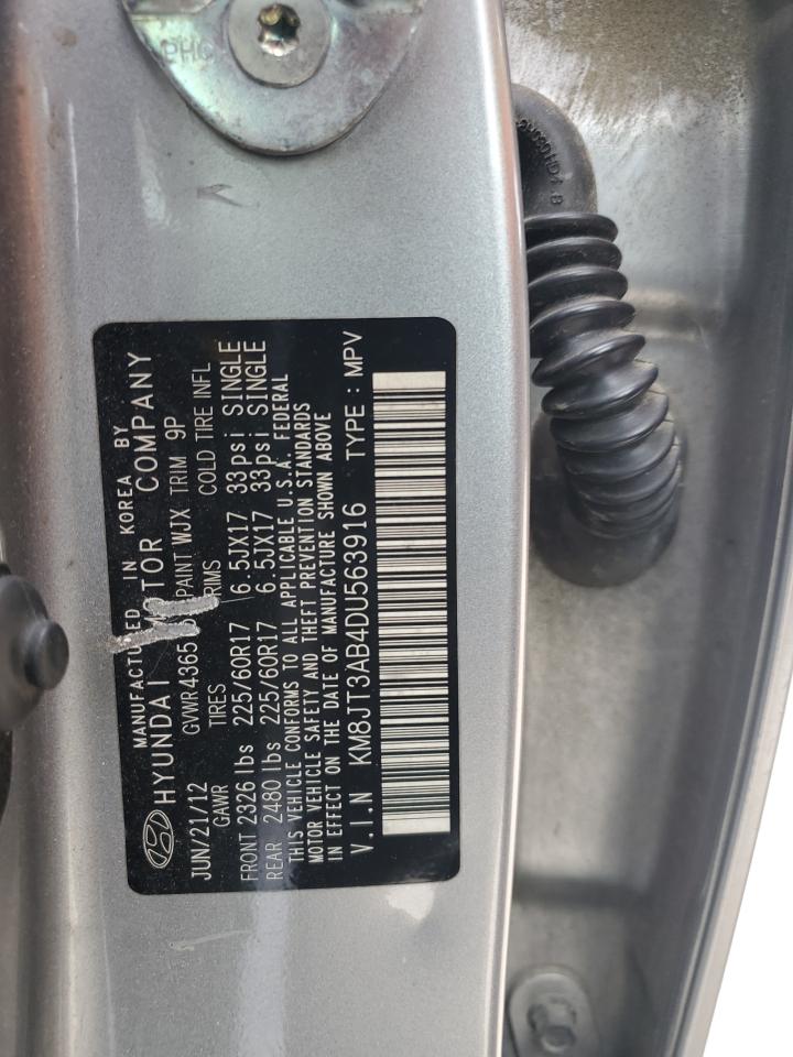 2013 Hyundai Tucson Gl VIN: KM8JT3AB4DU563916 Lot: 81029975