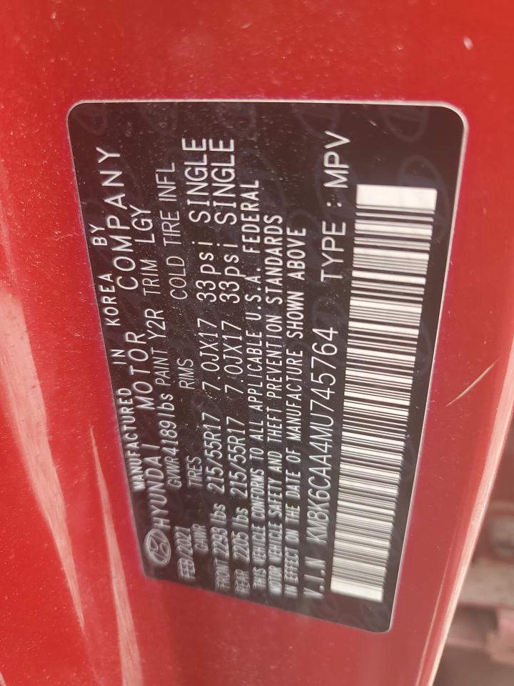 2021 Hyundai Kona Sel Plus VIN: KM8K6CAA4MU745764 Lot: 82147665