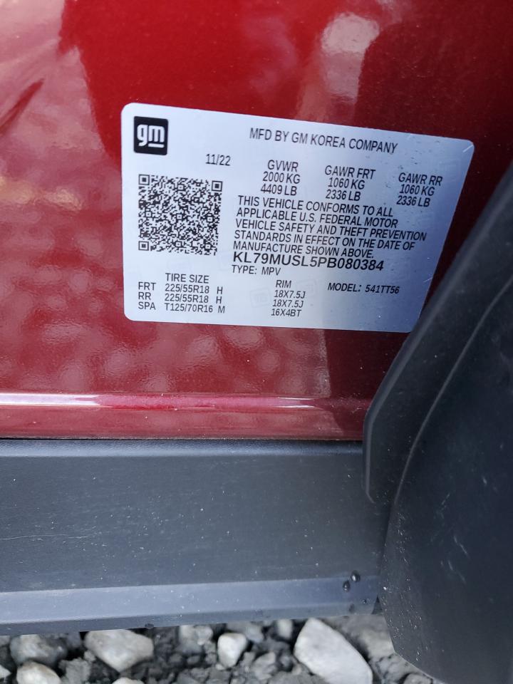 2023 Chevrolet Trailblazer Rs VIN: KL79MUSL5PB080384 Lot: 80924315