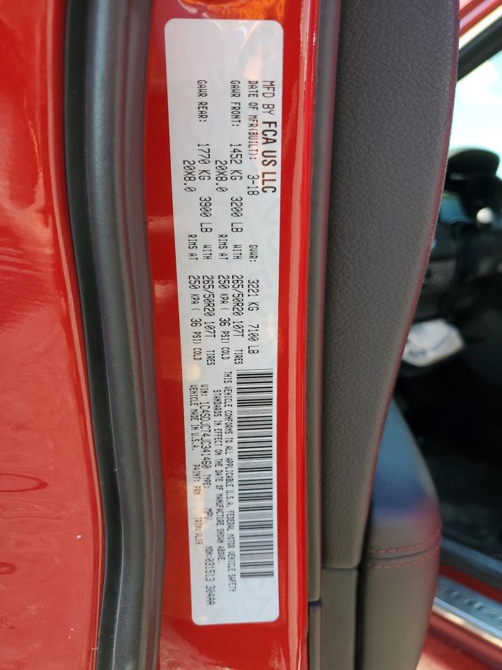 2018 Dodge Durango R/T VIN: 1C4SDJCT4JC341460 Lot: 83992505
