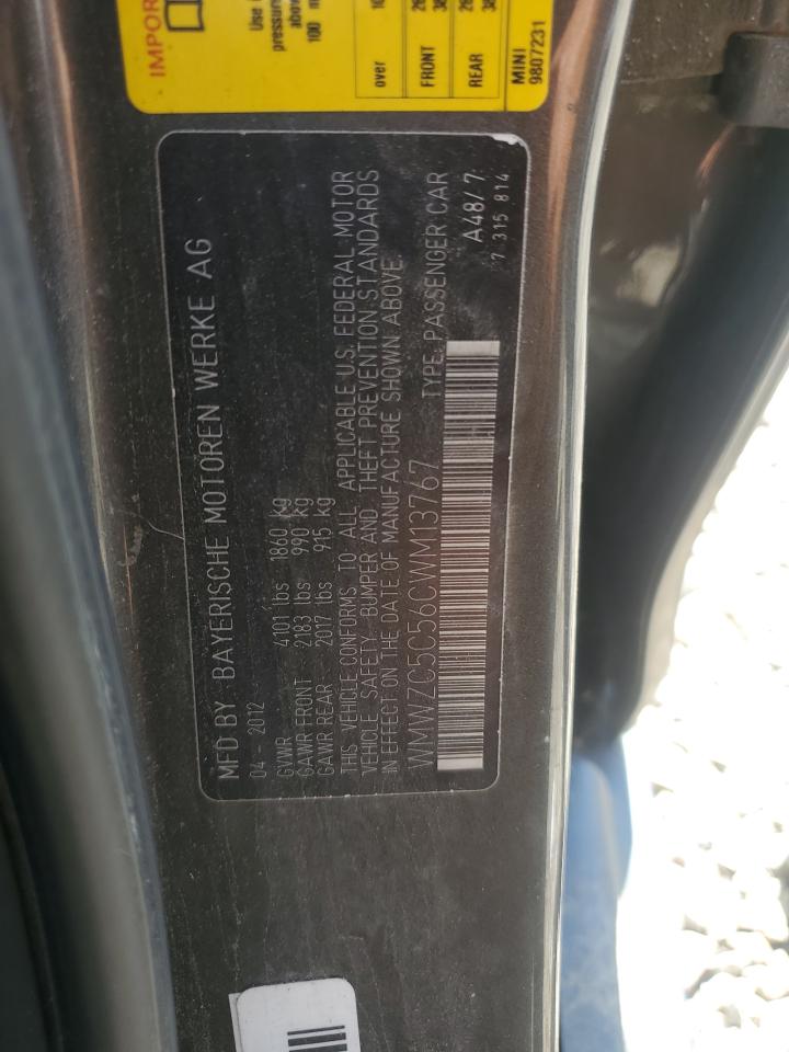 2012 Mini Cooper S Countryman VIN: WMWZC5C56CWM13767 Lot: 80866975
