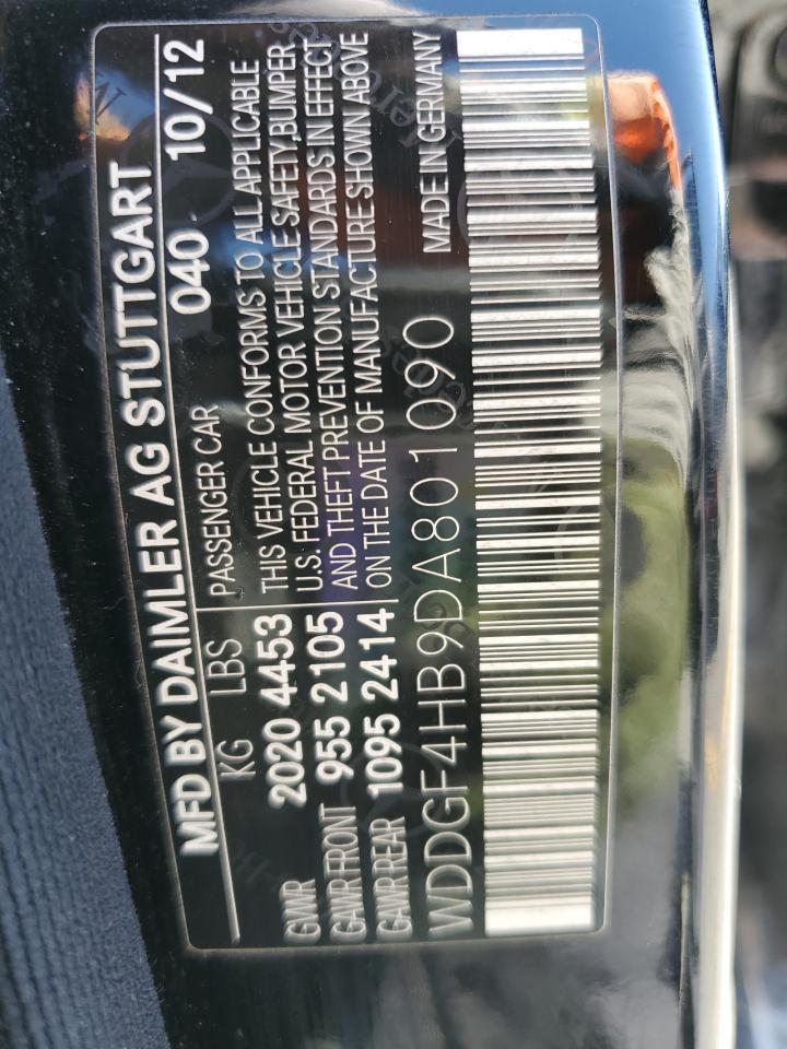 2013 Mercedes-Benz C 250 VIN: WDDGF4HB9DA801090 Lot: 83846875