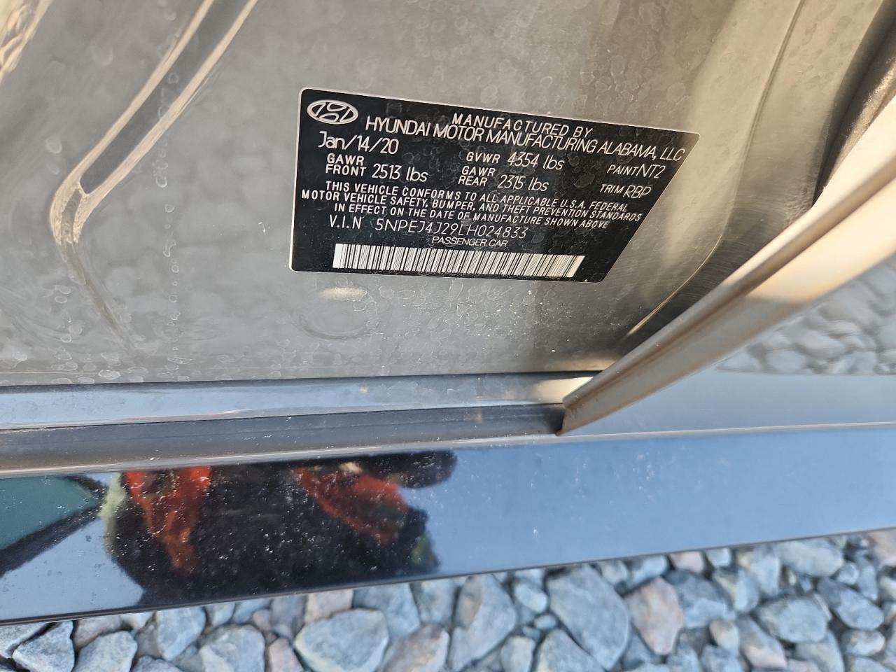 2020 Hyundai Sonata Sel Plus VIN: 5NPEJ4J29LH024833 Lot: 81433555