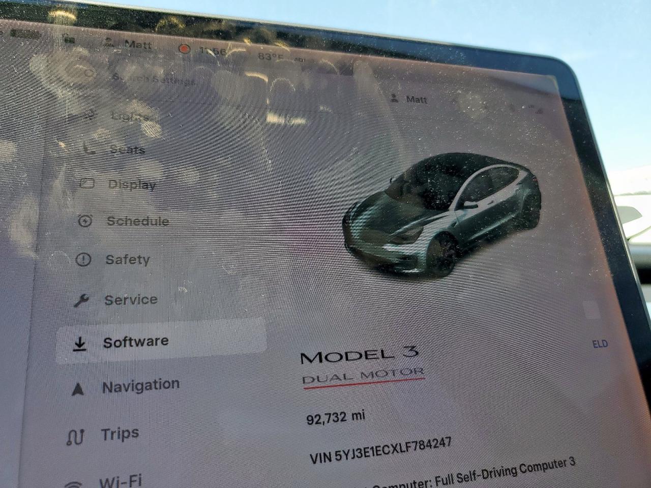 2020 Tesla Model 3 VIN: 5YJ3E1ECXLF784247 Lot: 84637495