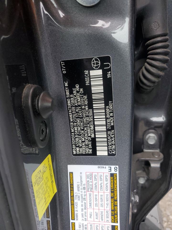 2018 Toyota C-Hr Xle VIN: NMTKHMBX6JR028868 Lot: 81969765