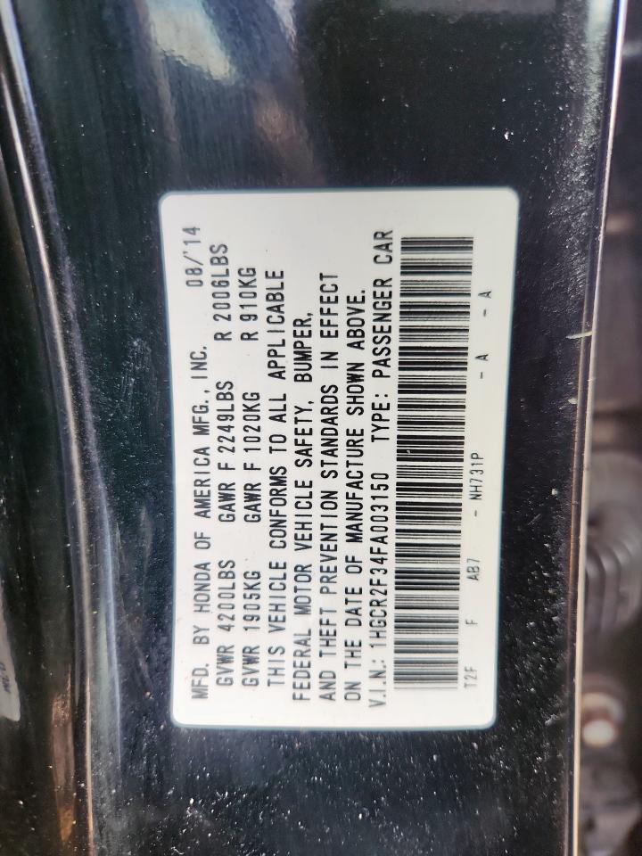 2015 Honda Accord Lx VIN: 1HGCR2F34FA003150 Lot: 83846455