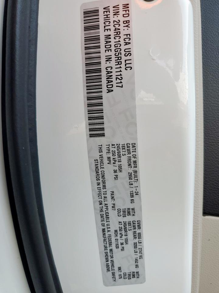 2024 Chrysler Pacifica Limited VIN: 2C4RC1GG5RR111217 Lot: 71174055