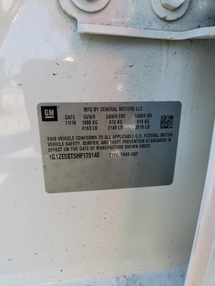 2017 Chevrolet Malibu Lt VIN: 1G1ZE5ST5HF179148 Lot: 80817515