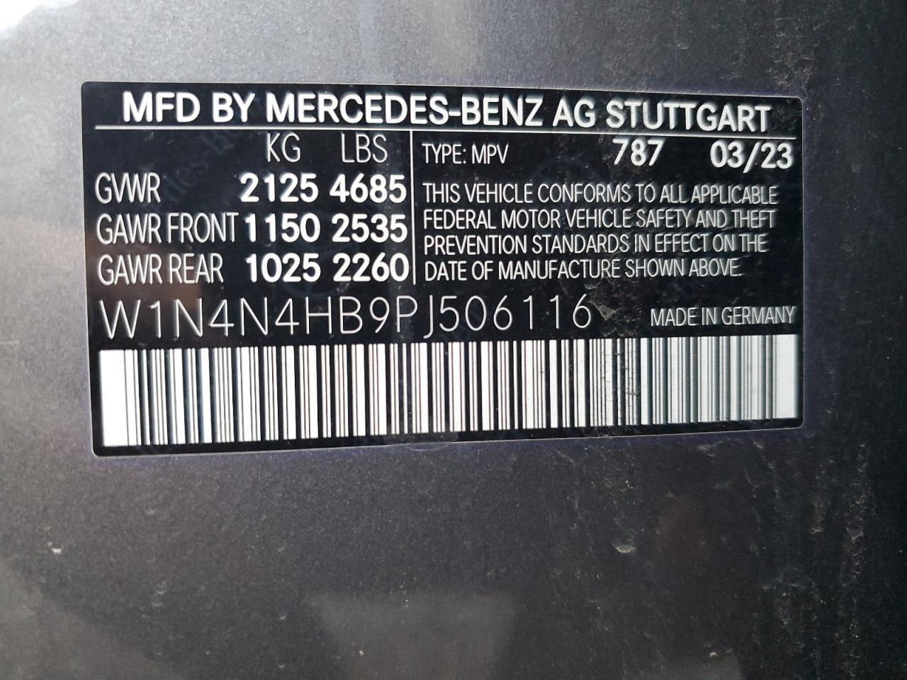 2023 Mercedes-Benz Gla 250 4Matic VIN: W1N4N4HB9PJ506116 Lot: 84261325