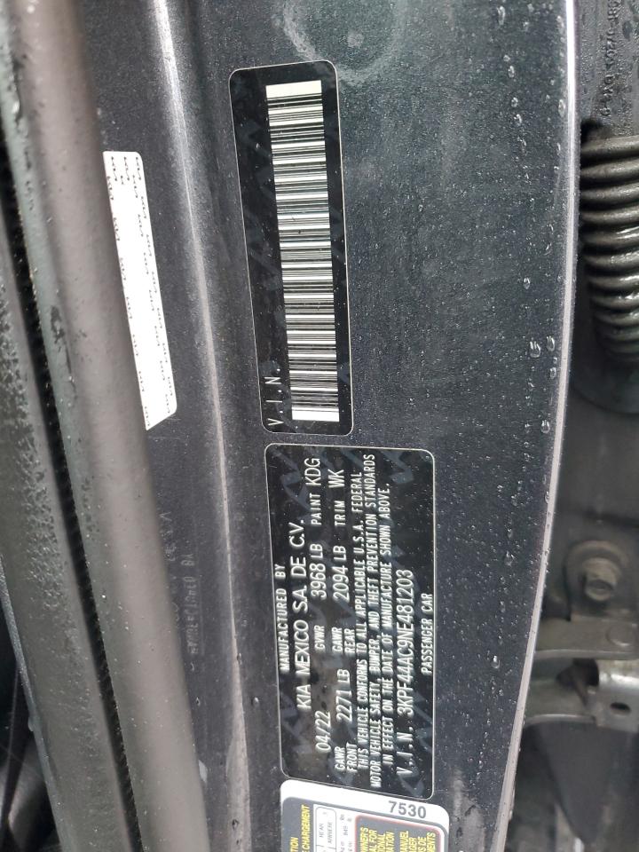 2022 Kia Forte Gt VIN: 3KPF44AC9NE481203 Lot: 80022255