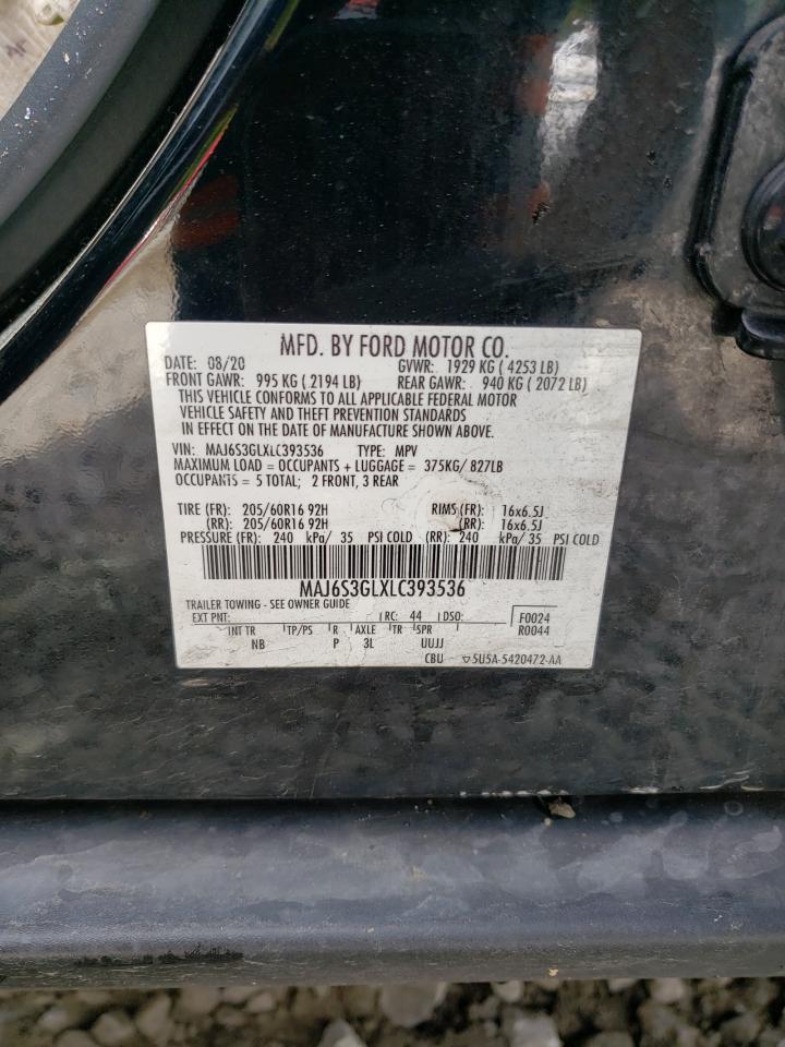 2020 Ford Ecosport Se VIN: MAJ6S3GLXLC393536 Lot: 82042585