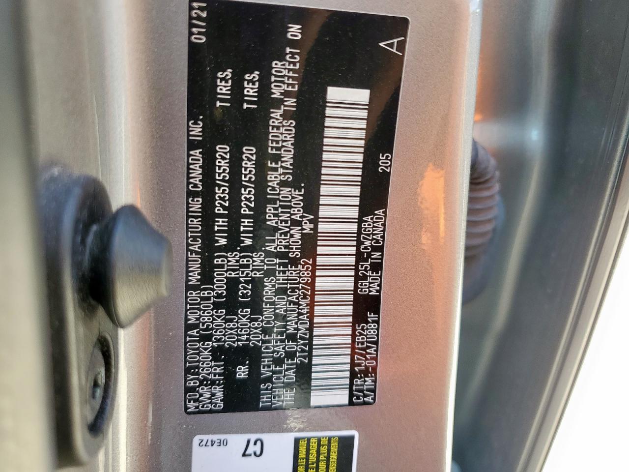 2021 Lexus Rx 350 F Sport VIN: 2T2YZMDA4MC279852 Lot: 80578545