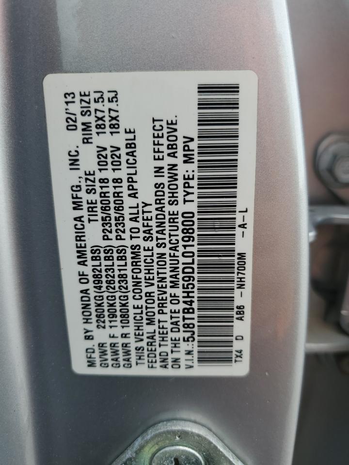 2013 Acura Rdx Technology VIN: 5J8TB4H59DL019800 Lot: 80600915