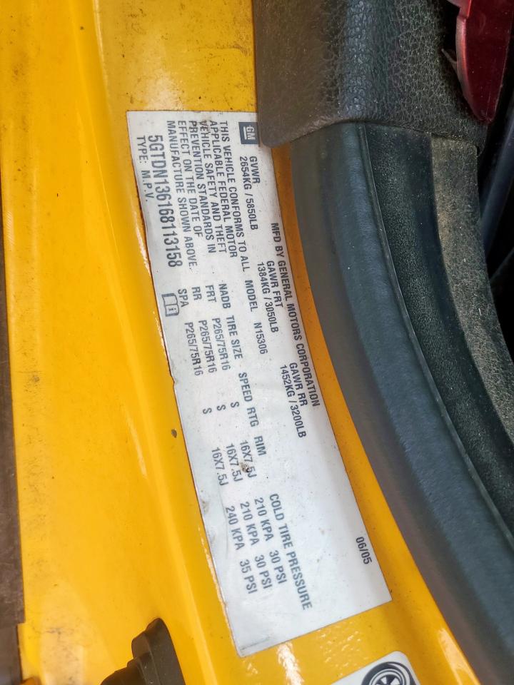 2006 Hummer H3 VIN: 5GTDN136168113158 Lot: 71705075