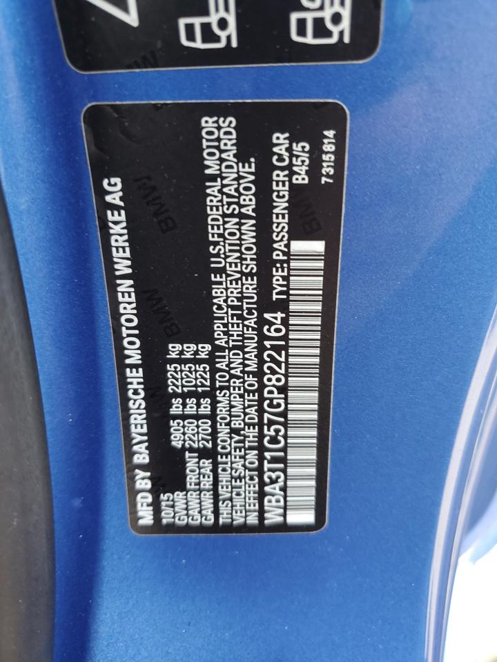 2016 BMW 428 Xi Sulev VIN: WBA3T1C57GP822164 Lot: 80301175