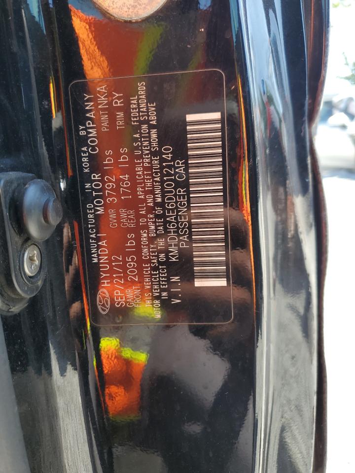 2013 Hyundai Elantra Coupe Gs VIN: KMHDH6AE6DU012140 Lot: 81452425