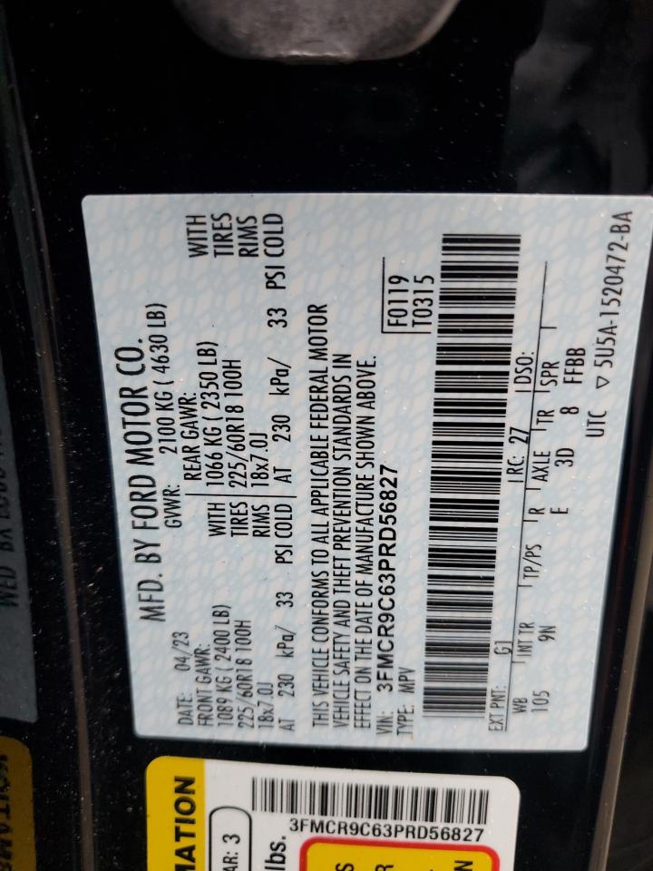 2023 Ford Bronco Sport Outer Banks VIN: 3FMCR9C63PRD56827 Lot: 80986795