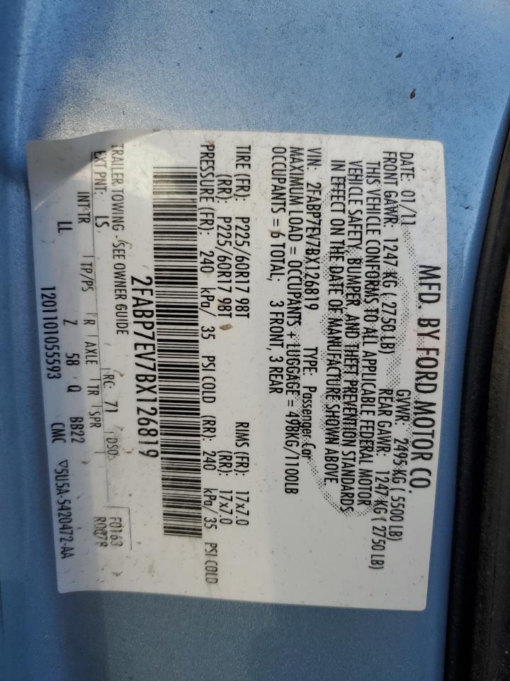 2011 Ford Crown Victoria Lx VIN: 2FABP7EV7BX126819 Lot: 80870565