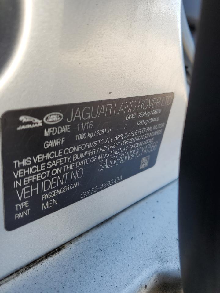 2017 Jaguar Xf Prestige VIN: SAJBE4BN9HCY47556 Lot: 80413505