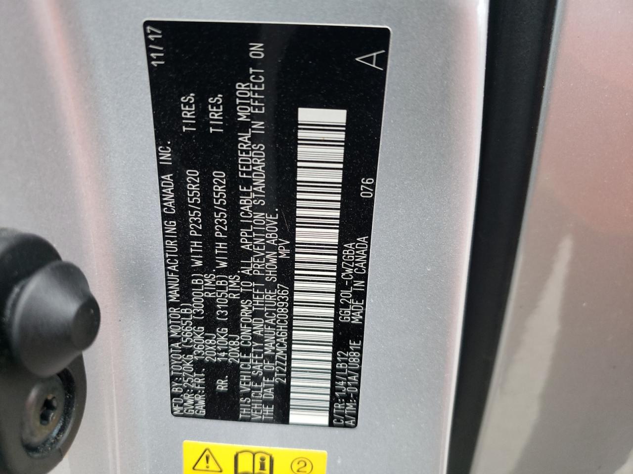 2017 Lexus Rx 350 Base VIN: 2T2ZZMCA6HC089367 Lot: 71667225