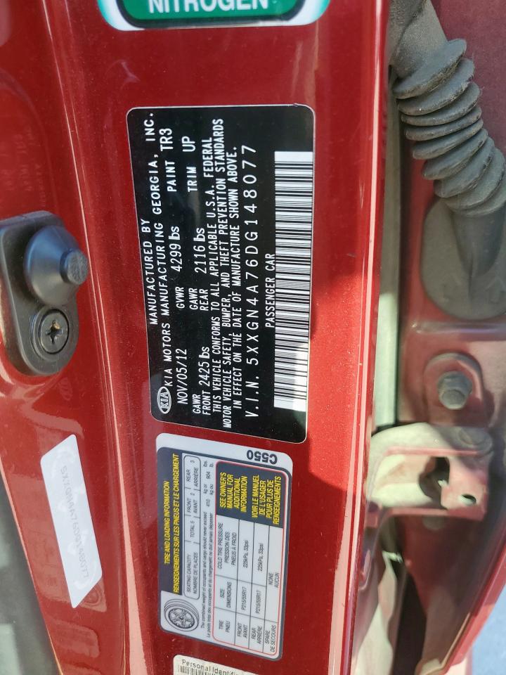 2013 Kia Optima Ex VIN: 5XXGN4A76DG148077 Lot: 84226205