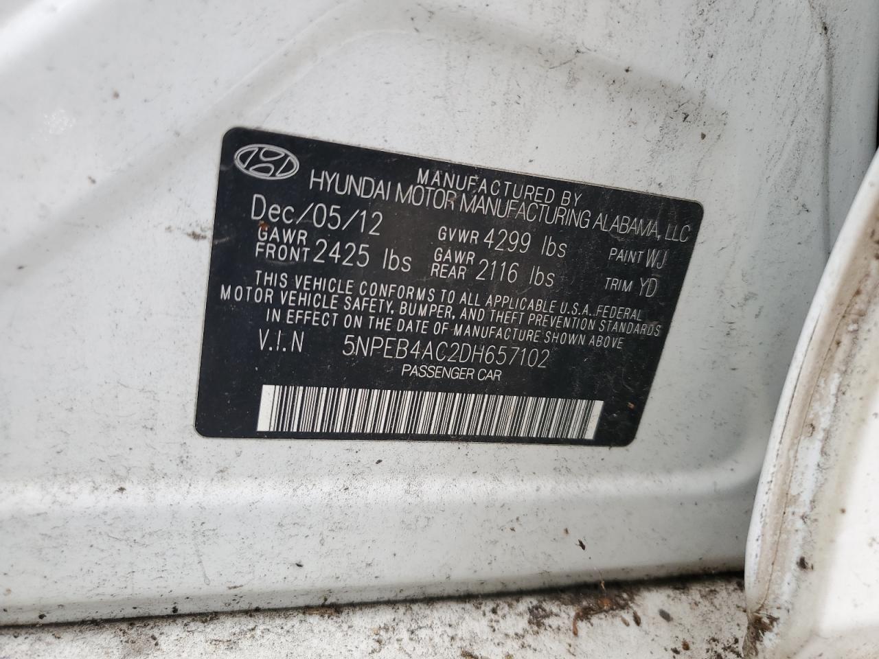 2013 Kia Optima Lx VIN: 5XXGM4A70DG123307 Lot: 70765805