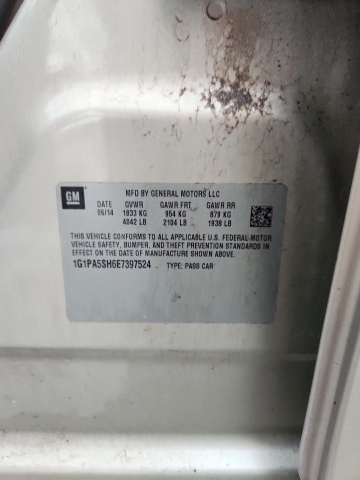 2014 Chevrolet Cruze Ls VIN: 1G1PA5SH6E7397524 Lot: 82065385