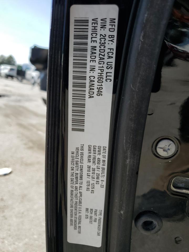 2023 Dodge Challenger Sxt VIN: 2C3CDZAG1PH601946 Lot: 71711655