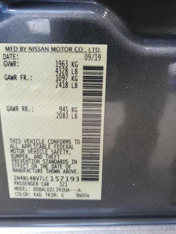 2020 NISSAN ALTIMA S  