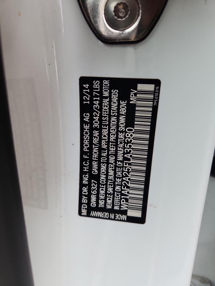 2015 Porsche Cayenne VIN: WP1AF2A25FLA35380 Lot: 84594965