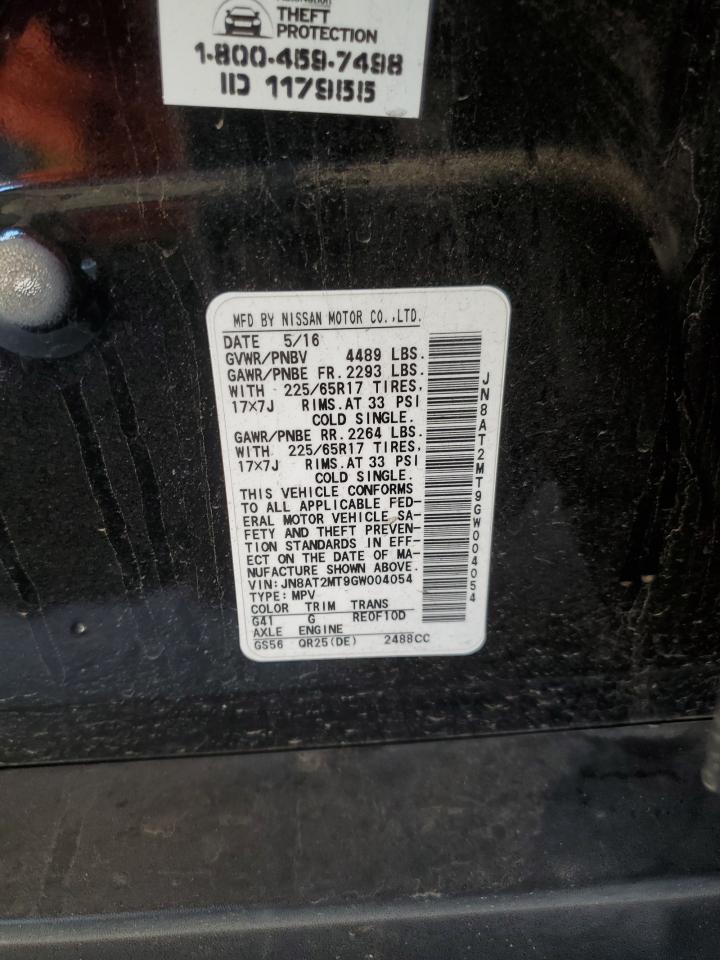 2016 Nissan Rogue S VIN: JN8AT2MT9GW004054 Lot: 81906145