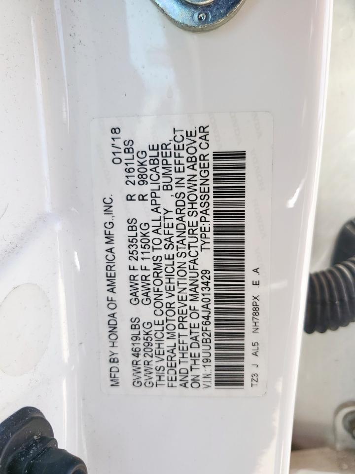 2018 Acura Tlx Tech+A VIN: 19UUB2F64JA013429 Lot: 71822635