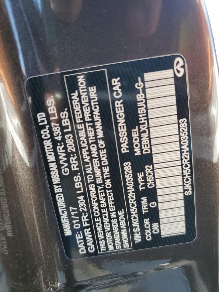 2017 Infiniti Qx30 Base VIN: SJKCH5CR2HA035283 Lot: 71425935