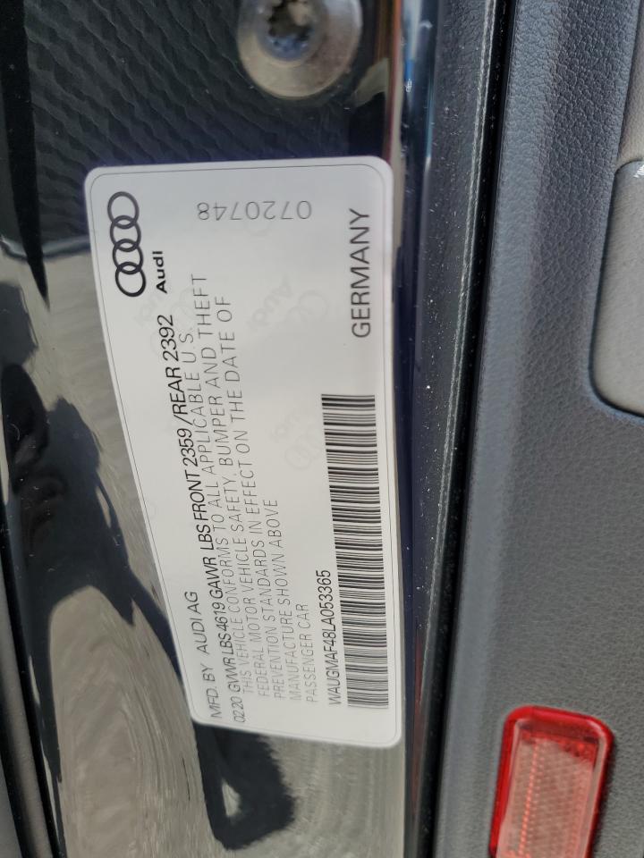 2020 Audi A4 Premium VIN: WAUGMAF48LA053365 Lot: 80398765