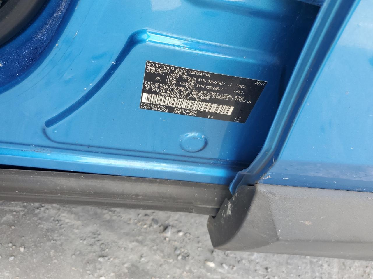 2017 Toyota Rav4 Xle VIN: JTMWFREV0HJ133719 Lot: 81708905