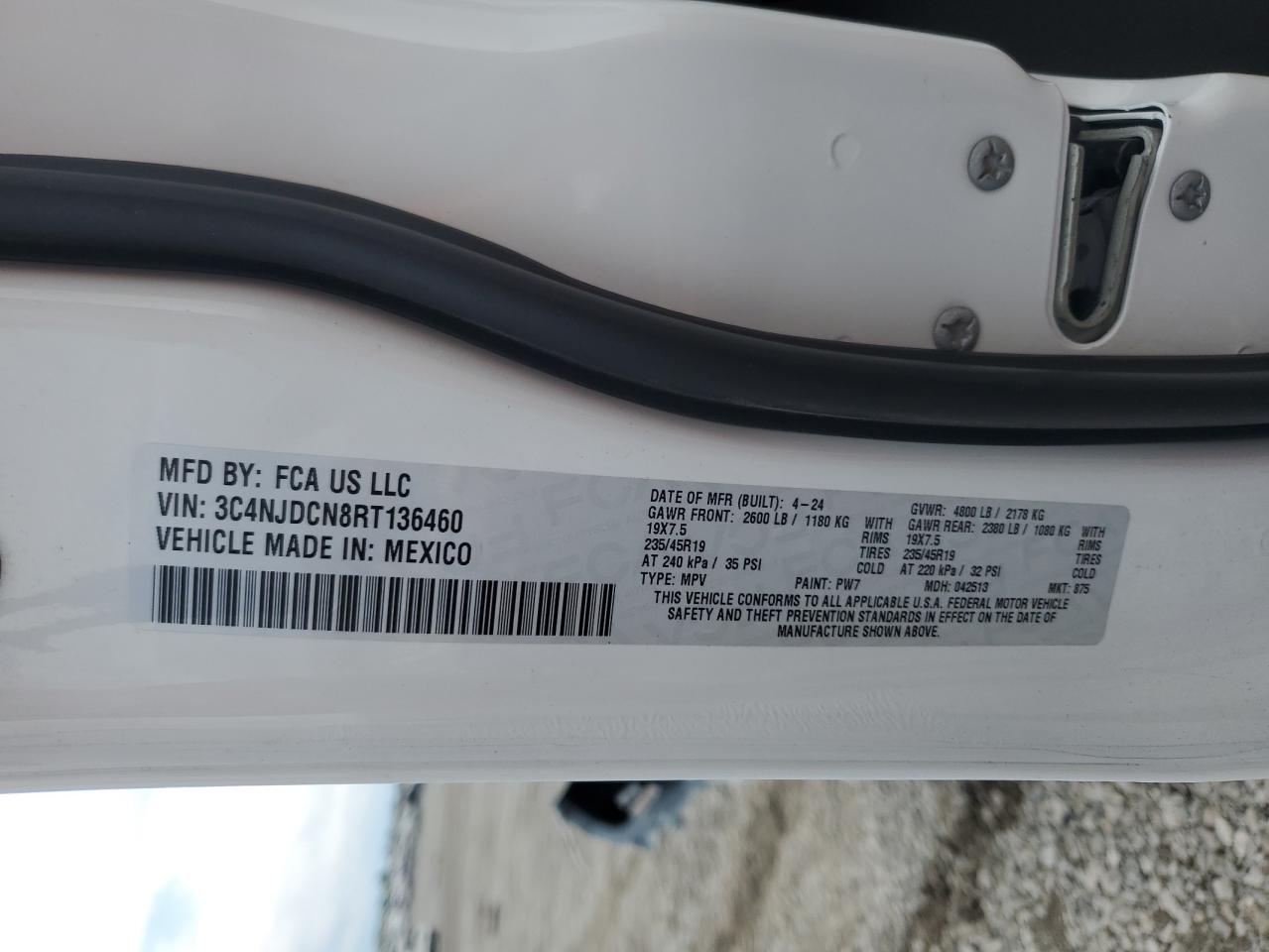 2024 Jeep Compass Limited VIN: 3C4NJDCN8RT136460 Lot: 81797695