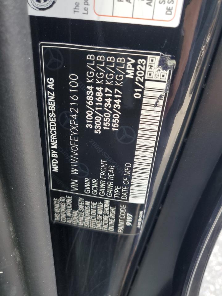 2023 Mercedes-Benz Metris VIN: W1WV0FEYXP4216100 Lot: 84179035
