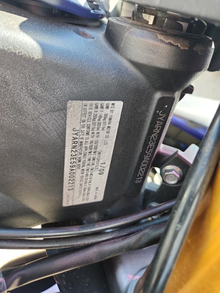 2009 Yamaha Yzfr1 VIN: JYARN23E59A002213 Lot: 80886265