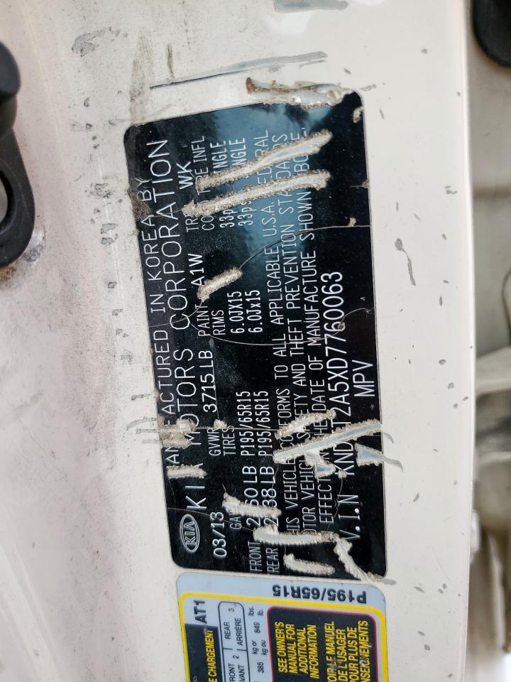 2013 Kia Soul VIN: KNDJT2A5XD7760063 Lot: 71265475