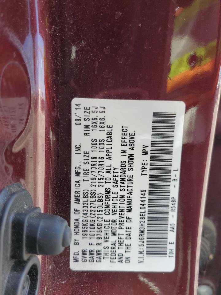 2014 Honda Cr-V Lx VIN: 5J6RM3H38EL044145 Lot: 81723035