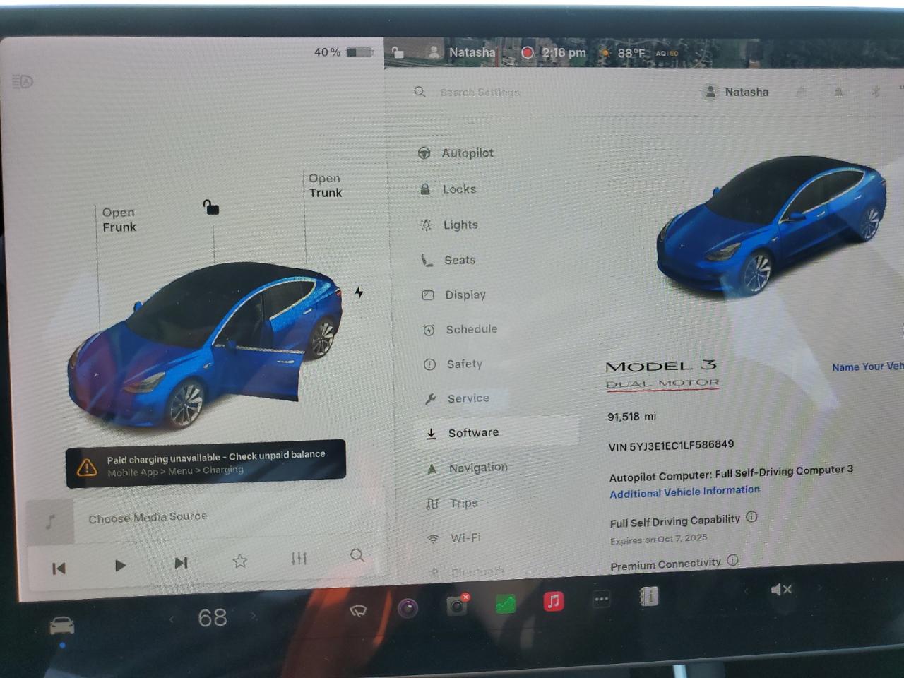 2020 Tesla Model 3 VIN: 5YJ3E1EC1LF586849 Lot: 80291585