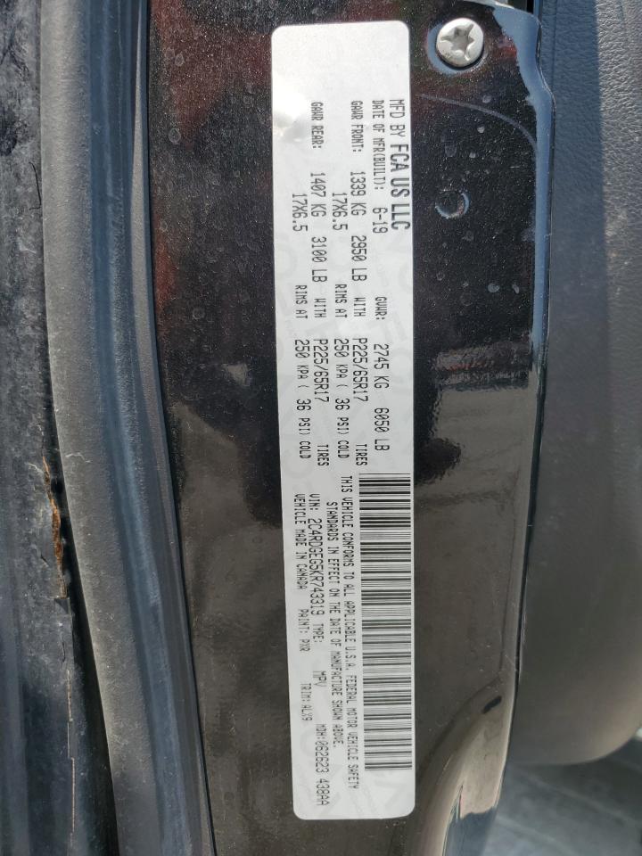 2019 Dodge Grand Caravan Gt VIN: 2C4RDGEG5KR743319 Lot: 71789795