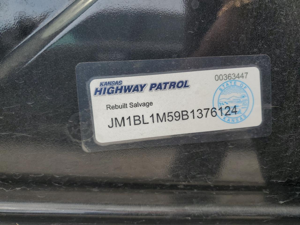 2011 Mazda 3 S VIN: JM1BL1M59B1376124 Lot: 80704415