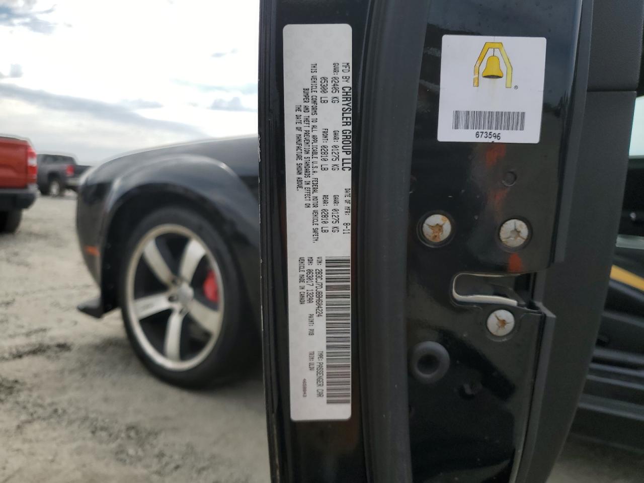 2011 Dodge Challenger Srt-8 VIN: 2B3CJ7DJ8BH604224 Lot: 81373435