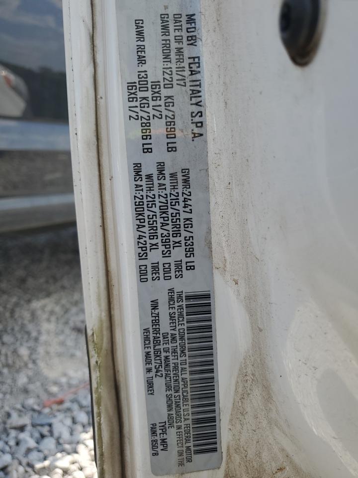 2018 Ram Promaster City VIN: ZFBERFAB1J6K17542 Lot: 80090345